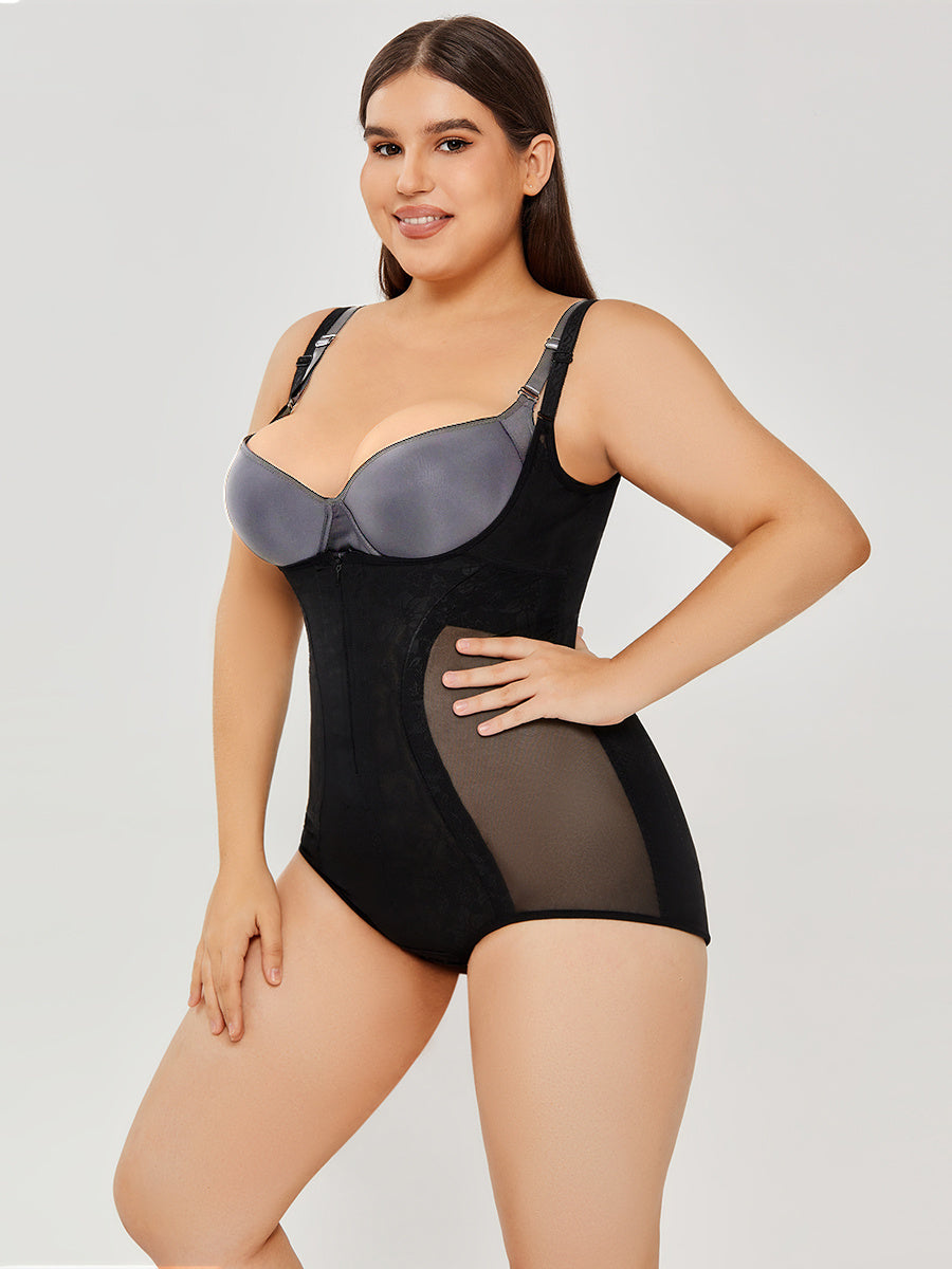 Full-Body Slimming Shapewear for Women - Tummy Control Bodysuit with Adjustable Straps